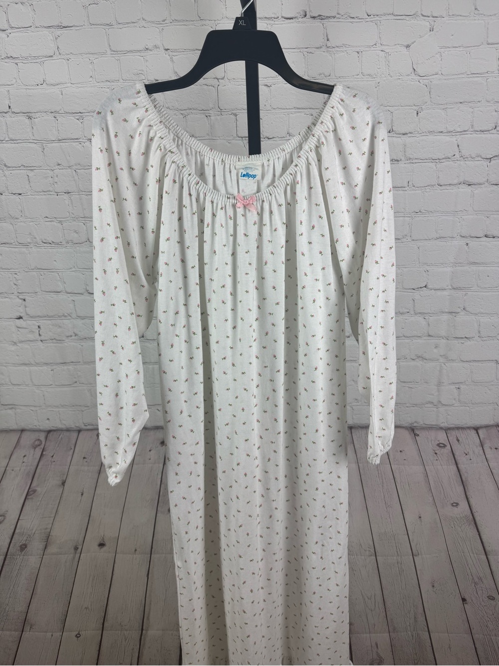 Vintage Lollipop Cottagecore Floral Long Sleeve Ballet Nightgown Size Small